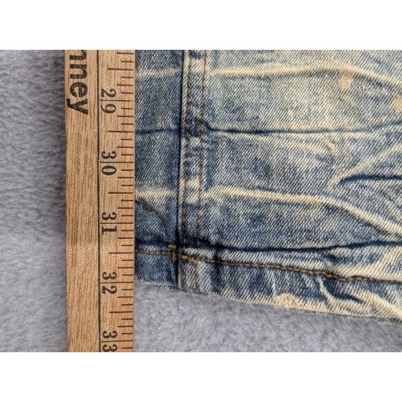 AHP Another Hype Piece Jeans Mens SZ 36 Blue Distressed Whiskers Slim Straight - Picture 7 of 14